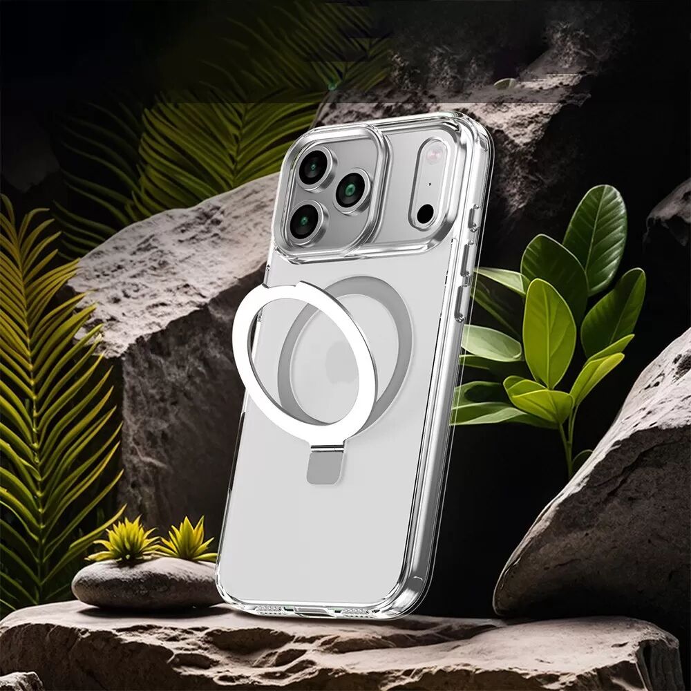 INF Coque Argentée Magnétique Compatible avec iPhone 13 Pro Max avec Support Invisible