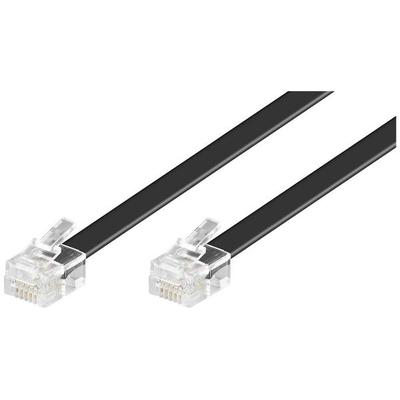 Goobay Telefon (analog) Anschlusskabel [1x RJ12-Stecker - 1x RJ12-Stecker] 6.00m Schwarz