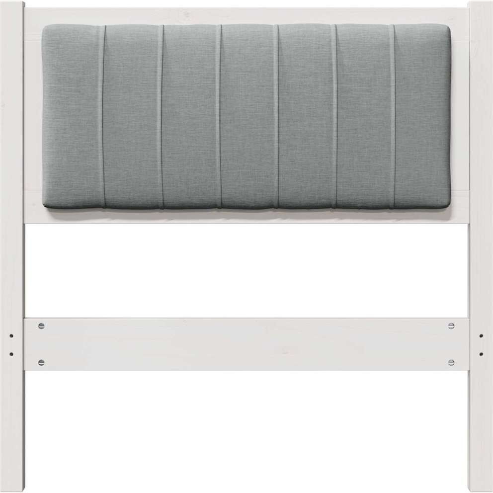vidaXL Tête de lit capitonnée avec tête de lit Blanc 80 cm Pin massif