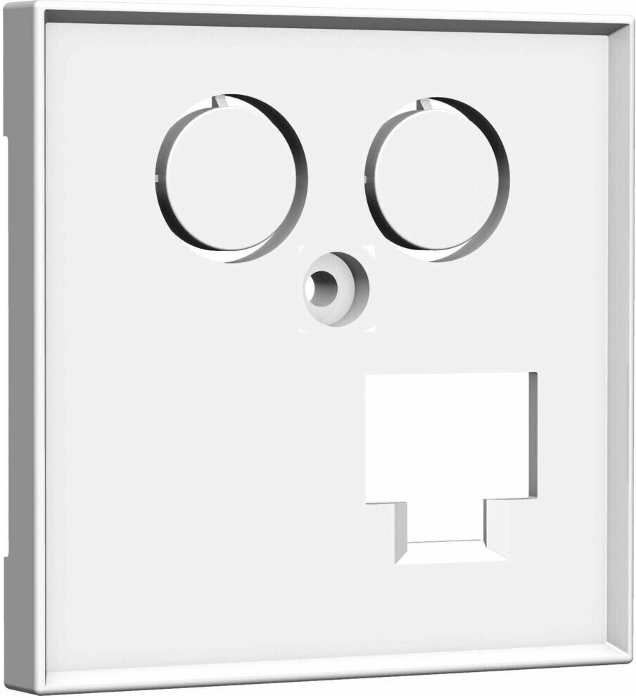 Homeway Zentralplatte one. TV+LAN 55x55mm rw HW-Z0LRWG55V1)
