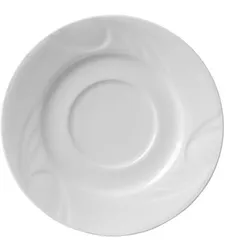12x Untertasse für Suppenschale, Karizma, weiß, Hotel Porzellan, ⌀ 18 cm