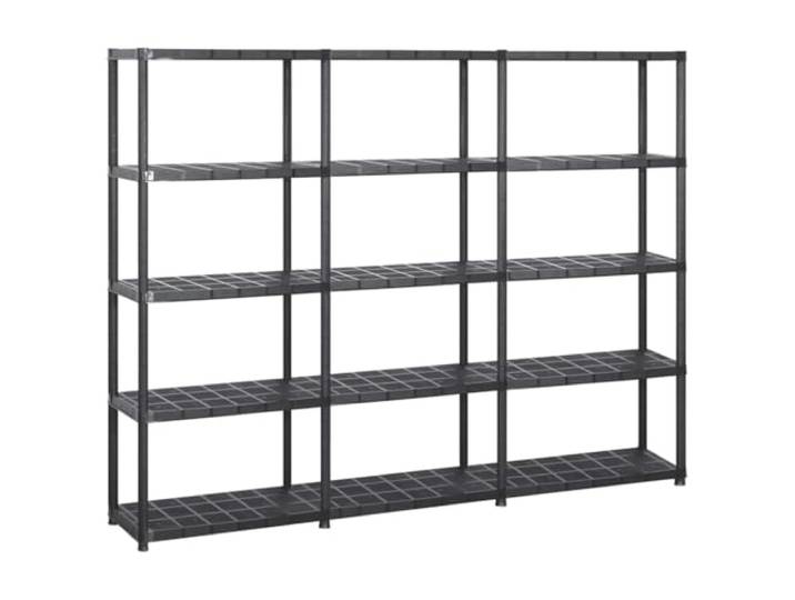GBCDSWBR Lagerregal 5 Böden Kunststoff Regal Schwarz 71x38x170 cm TÜV GS zertifiziert, Werkzeugfreie Montage, Platzsparendes Design