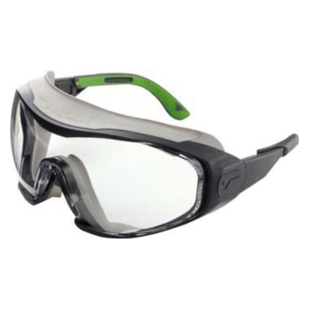 Magni Univet 6X1.00.00.00 Vollsichtbrille "6X1" mit klarem Glas in dunkelgrau/grün (8033661820818)