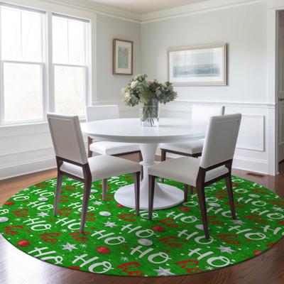 Addison Rugs Machine Washable Indoor/ Outdoor Vhristmas Ho Ho Ho Chantille Rug