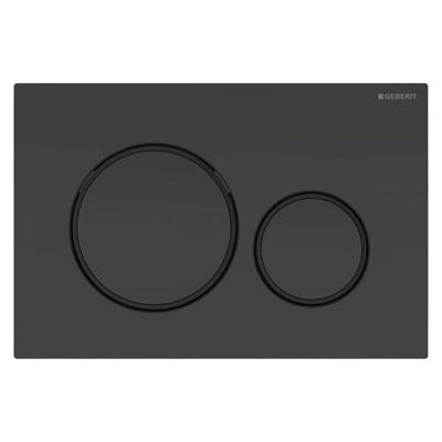 Geberit Betätigungsplatte Sigma 20 Schwarz matt, Ring Schwarz