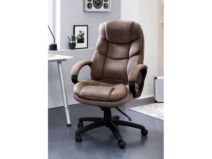 Chefsessel mit hochwertigem Struktur-Microfaserbezug, Dunkelbraun