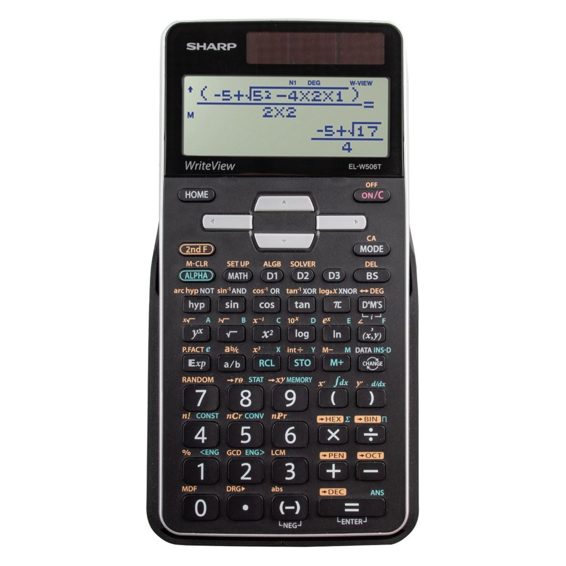 Sharp EL-W506TBSL Wissenschaftlicher Tischrechner Schwarz (Batteriebetrieb) (SH-ELW506TBSL)