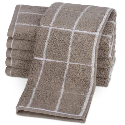 Gaestehandtuecher ROSS "Überkaro 9032", beige (flanell, champagner), B:30cm L:50cm, Frottier, Frottier, Handtücher, 100% Baumwolle, made in Germany