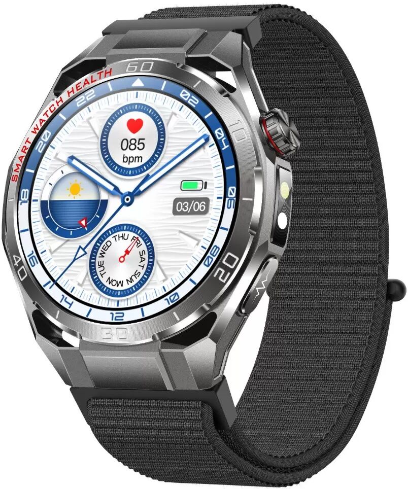 INF Smart Watch (Black Woven) – 1.47" 466x466 AMOLED, ECG Chip, Bluetooth LE 5.3, IP68, 10-15 Days Battery