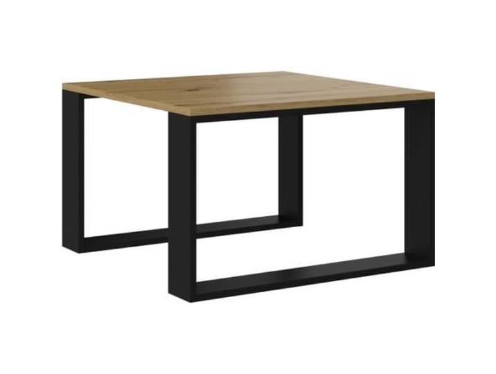 ALADA - Table basse carrée style industriel - 67x67x40 cm - Table basse en décor bois