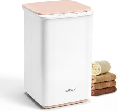 Costway Heated Towel Warmer with 4 Heat Timer and Auto Shut Off for Oversized Towels-White