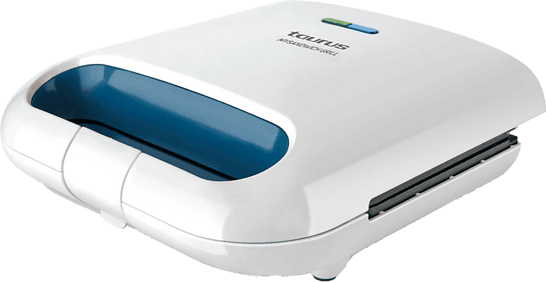 Sandwichera - Taurus My Sandwich Grill, Potencia 800W, Placas antiadherentes, Capacidad 2 sandwiches, Blanco