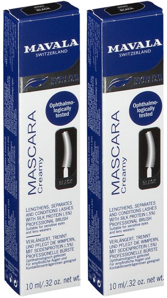 Mavala Mascara Crème Noir x2 2x10 ml Stifte