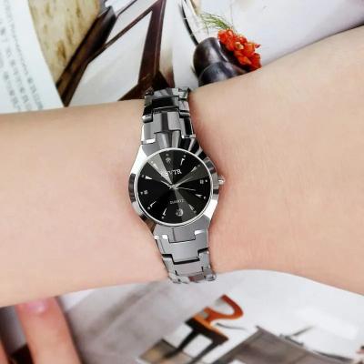 Uplift Essentials Stainless Steel Business Watch Luxury Waterproof Quartz Timepiece With Calendar For Men, Women, And Couples lady silver Black