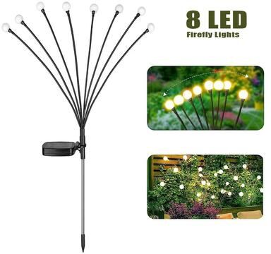 Uplifted Finds Solar Powered Garden Firefly Lights 8 Leds