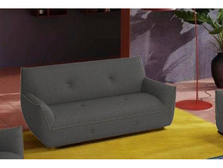 2,5-Sitzer EGOITALIANO Yuki, extravagantes Design und höchster Sitzkomfort, tolle Details , schwarz (cervia, grau), B:200cm H:85cm T:90cm, Microfaser BOUNCE (80% Polyamid, 20% Elastan), Sofas, 2 5-Sitzer, Solitärmöbel, mit bioelasatische MIcrofaser BOUNCE bezogen