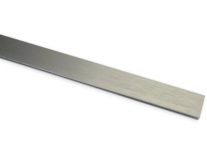 Gardinenstange Matteo mit Innenlauf, rechteckig , silber (stahl, gebürstet), B:160cm, Aluminium, SCHÖNER WOHNEN-KOLLEKTION, Gardinenstangen, Gardinenstange, mit Bohren, verschraubt, Deckenmontage