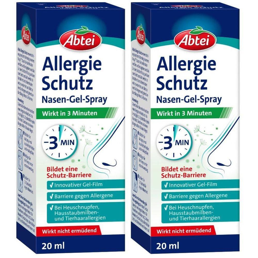 Abtei Allergie Schutz Nasen-Gel-Spray 2x 2x20 ml Spray