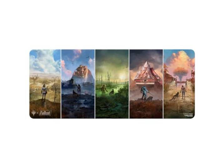Ultra PRO - Fallout Tisch-Spielmatte, 1,8 m, Wasteland Basic Lands Medley – für Magic: The Gathering, limitierte Auflage, Sammlerstück, Trading Tabletop Gaming Essentials Zubehörzubehör