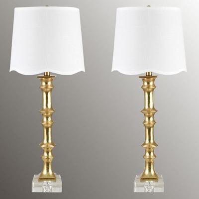 Crestview Collection Romy Table Lamp Pair, Pair, White