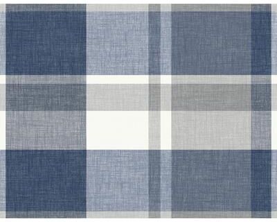 A-Street Prints Madaket Indigo Plaid Wallpaper