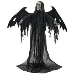 EUROPALMS Halloween Schwarzer Engel, 175x100x66cm