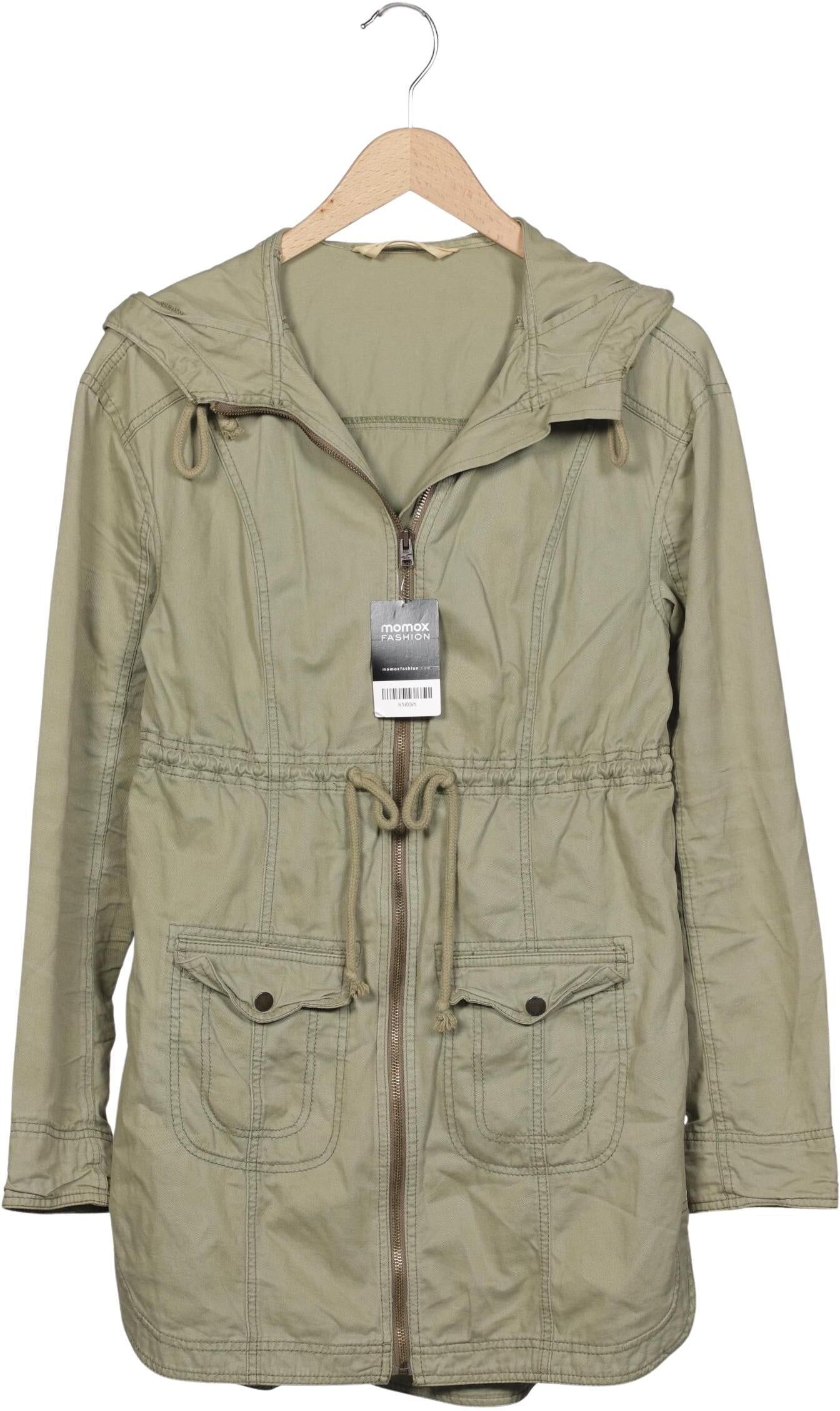 Hollister Damen Mantel, Grün, Gr. S, Baumwolle - Second Hand