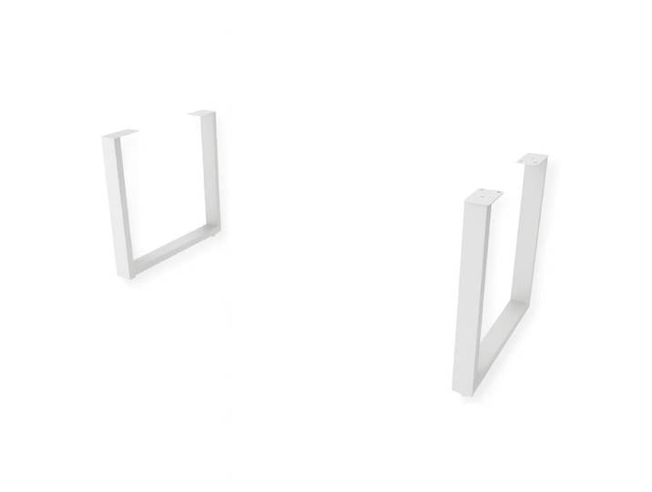 Tischgestell Set aus Metall U-Form weiß