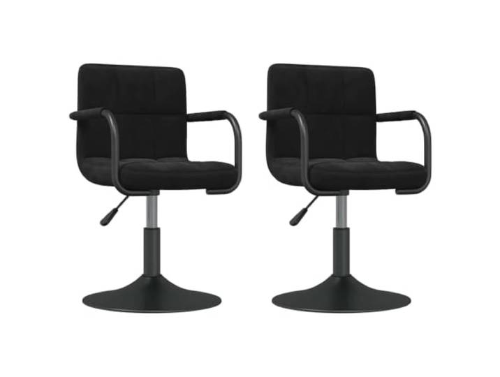 Coespram 2er Set Esszimmerstühle Samt Drehbar Höhenverstellbar Schwarz Ergonomische Polsterstühle mit Armlehnen und Gasdruckfeder für die Küche, Bar oder das moderne Esszimmer.