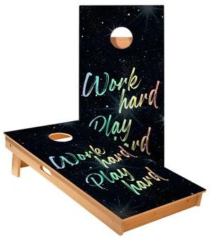 Skip's Garage Work Hard Play Hard Cornhole Boards