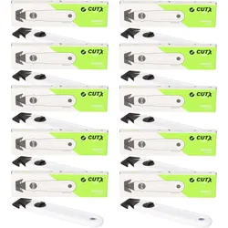10x CUTX VARIOCUT X7070 Sicherheitsmesser – verdeckte Klinge, Warenschutz, 6,2 mm