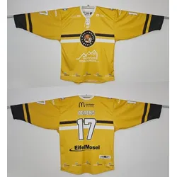 Das offizielle Bitburger Eissportverein e.V. - Eifel-Mosel Bären Fan Trikot 24/25 | 58 Goalie Gold Name + Nummer nach Wahl