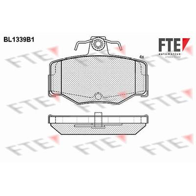 Fte Bremsbelagsatz, Scheibenbremse [Hersteller-Nr. 9010129] für Nissan