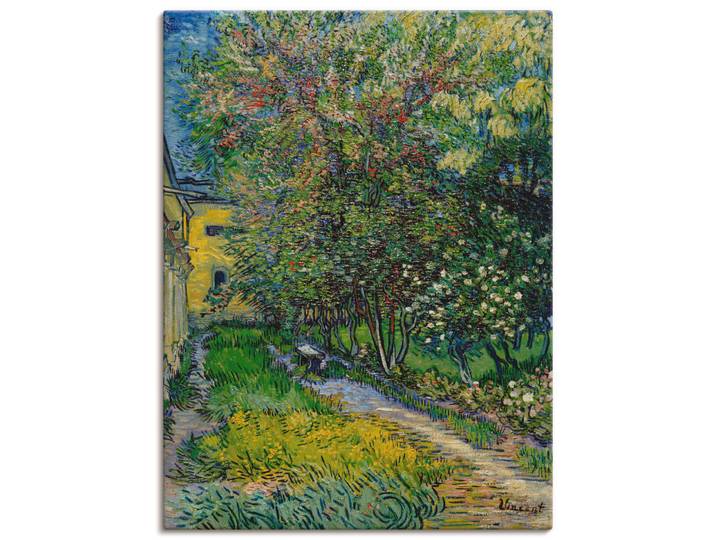 Leinwandbild ARTLAND Der Garten vom St. Paul Krankenhaus , grün (farbe bild(er): grün), B:45cm H:60cm, Bilder, Leinwandbild, auf Holzrahmen gespannt