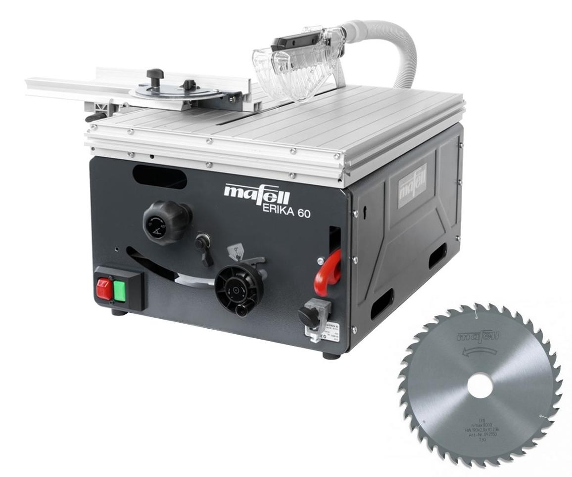 Mafell Unterflur-Zugsäge ERIKA 60 + HM-Blatt 190 x 1,2 / 2,0 x 30 mm 36Z/WZ