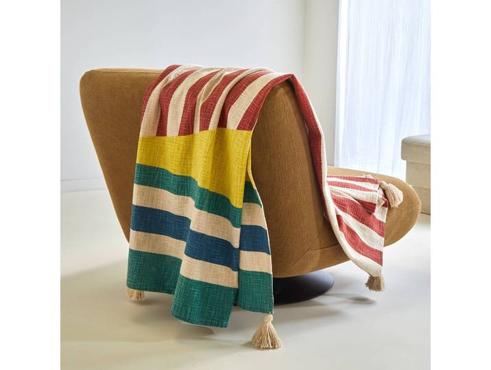 Plaid imprimé rayé - Blancheporte