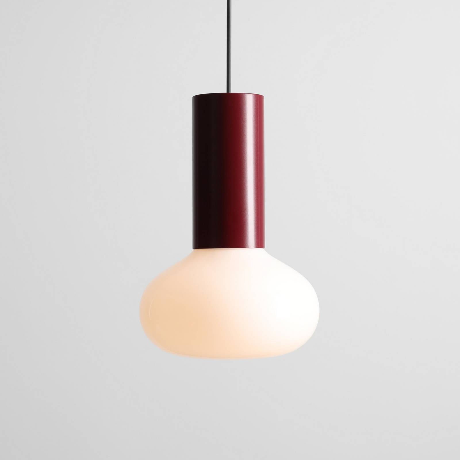 Glas Hängelampe Flo ALDEX, dimmbar, rot, für Wohn- / Esszimmer, Metall, Design, Pendelleuchte