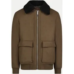 Fliegerjacke mit abnehmbarem Kragen Braun 54