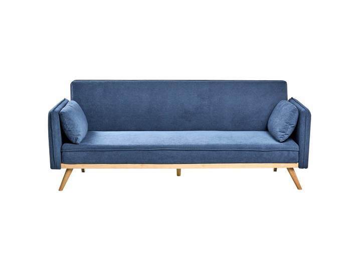 SCHLAFSOFA Stoff Blau Asaa