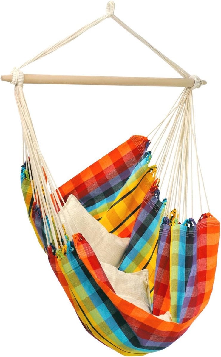 XL Hangstoel zonder frame - Handgemaakt in Brazilië - Multicolour - Boho stijl
