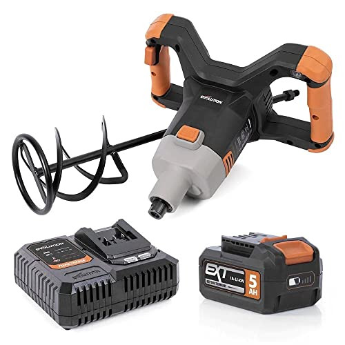 Evolution Power Tools R120MXR-LI Accu-mengmachine inclusief peddel en accu