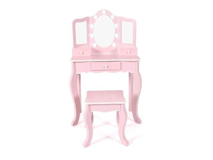 Bayer Chic 2000 Kinderschminktisch Mit LED & Hocker Rosa-Weiß Ab 3 J. Schminktisch mit LED-Spiegel & Hocker. Viel Stauraum für Beauty-Accessoires. Stabil & sicher. Ideal für Kinder ab 3 Jahren.