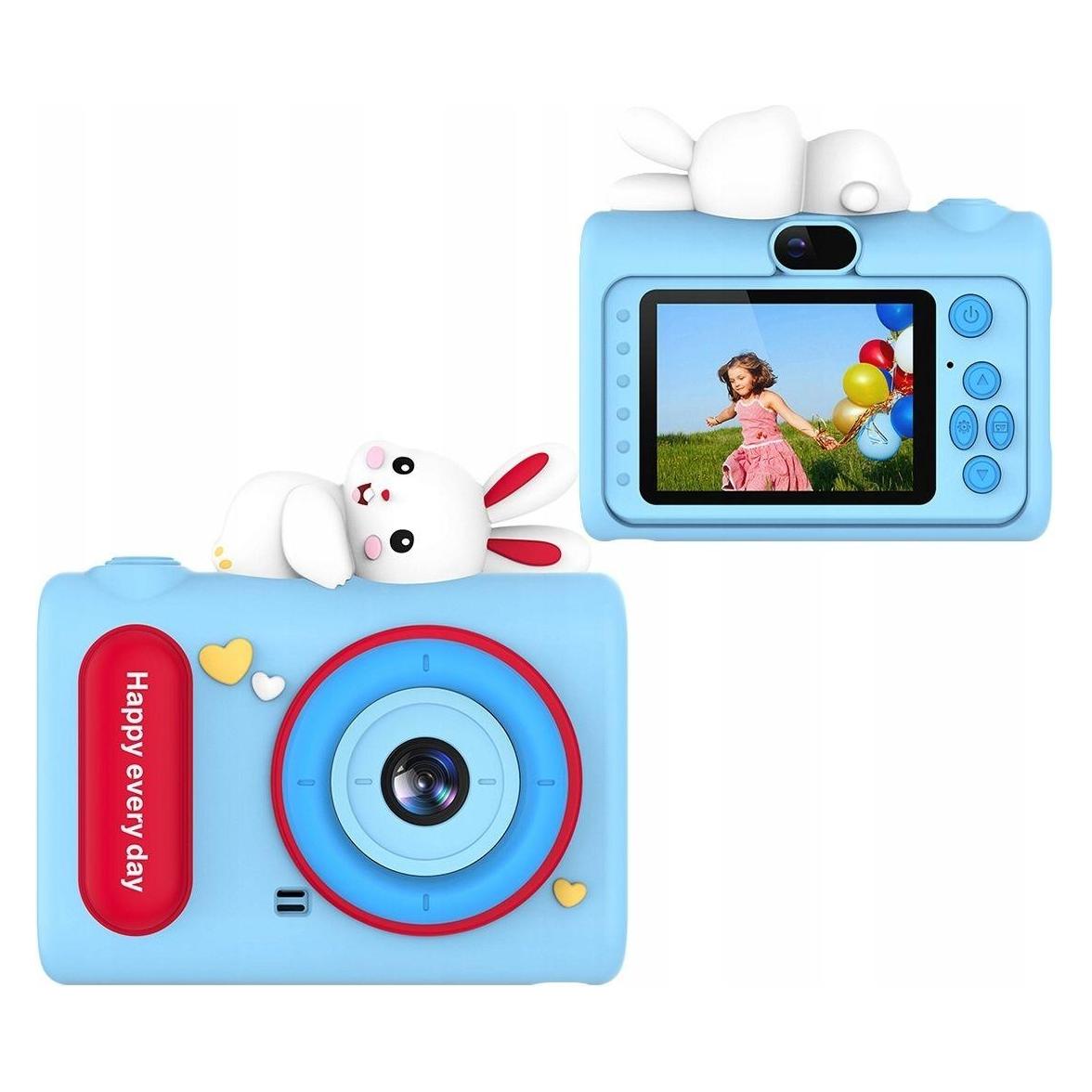 Xrec Aparat Cyfrowy 40mp Kamera Hd Obiektyw Selfie Dla Dziecka Gry Mp3 / H05 / Niebieski Królik (XREC)