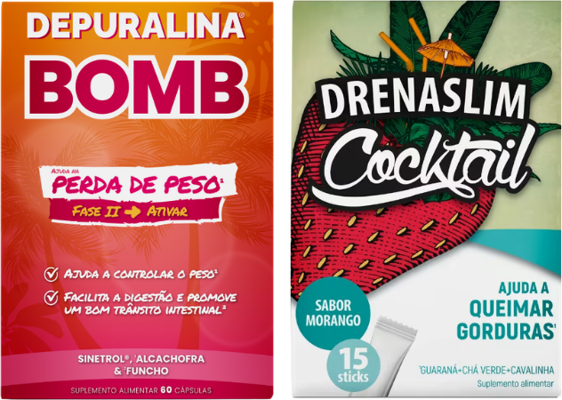 Depuralina Bomb + Drenaslim Cocktail Pack