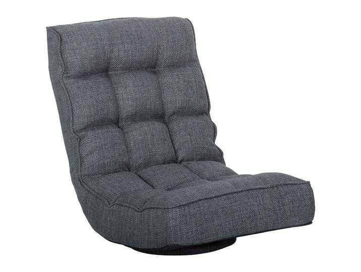 Chaise de sol pliable pivotante à 360 degrés HOMCOM ° Dossier réglable gris