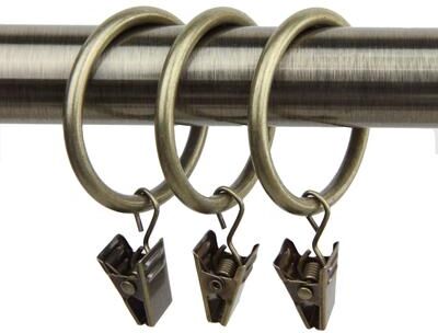 InStyleDesign 10 Curtain Clip Rings 1-3/8 inch