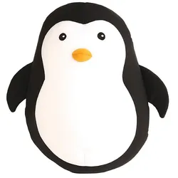 Kikkerland Zip Flip Penguin, Reisekissen, Weiss, Schwarz