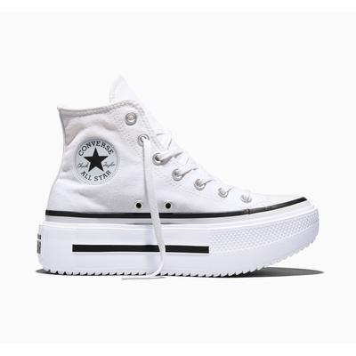 Sneaker CONVERSE "CHUCK TAYLOR ALL STAR LIFT DOUBLE", Damen, Gr. 41, schwarz-weiß (weiß, schwarz, weiß), Textil, Schuhe Sneaker