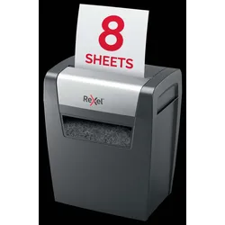 Rexel Momentum X308 Aktenvernichter mit Partikelschnitt bis 8 Blatt schwarz