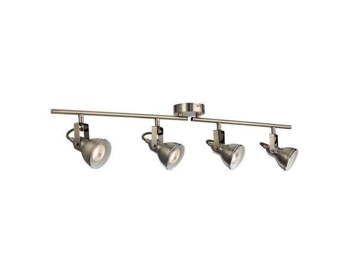 Deckenstrahler Focus, Messingfarben, Metall, 9x19x81 cm, Lampen & Leuchten, Innenbeleuchtung, Spots & Strahler, Deckenspots